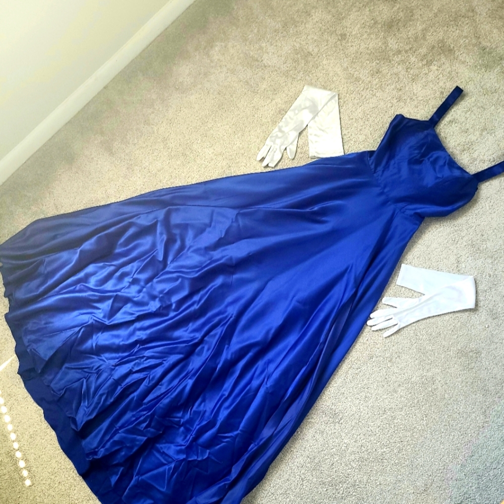 Deep Blue Maxi Gown (FREE SHIPPING)